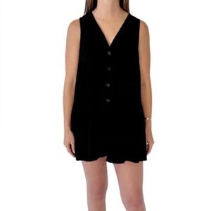 Black Sleeveless Miou Muse Romper